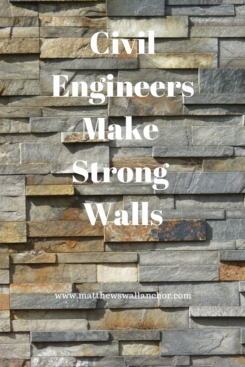 Civil engineers make strong retaining walls